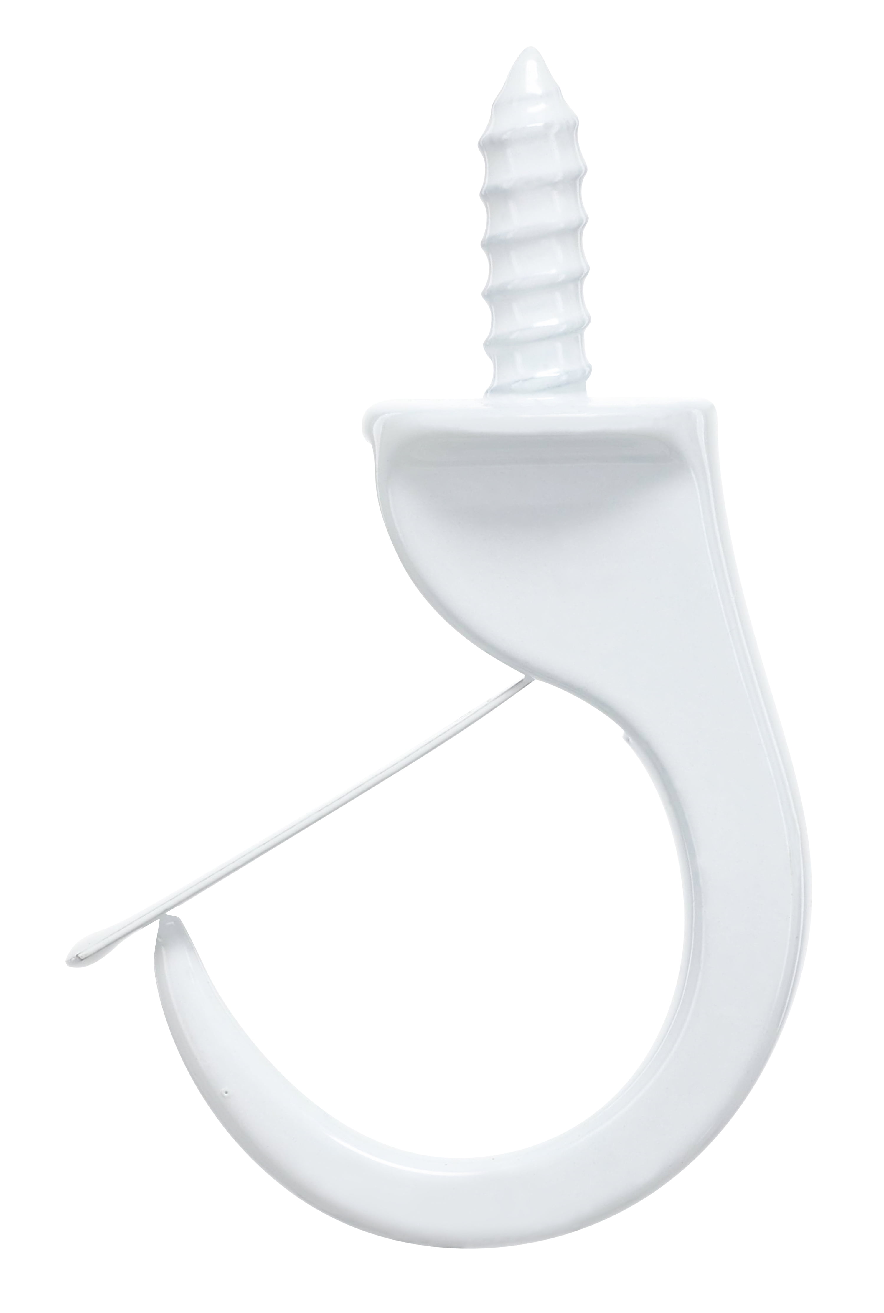 (1 pack) Ook Safety Cup Hooks, 7/8", 0.5 lbs, Screw Hooks, Steel, White, 4 pack