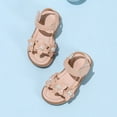 thumbnail image 5 of enyan Kids Sandals Girls,Girls Sandals Open Toe Summer Flats Dress Sandals Shoes Toddler/Little Kid/Big Kid,Beige,Size 9.5, 5 of 6