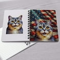 thumbnail image 4 of Patriotic British Shorthair Stained Glass Portrait American Flag Spiral Bound Journal Cat Lover Kitten Owner Gifts 5x7in Spiral Notebook - 01010, 4 of 5