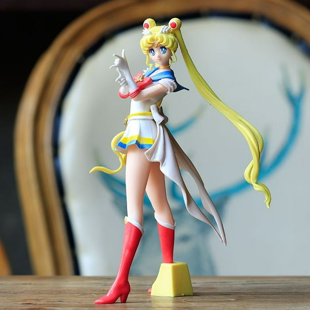 23cm Anime Sailor Moon Tsukino Usagi Sailor Moon figura 2022 nueva colección de figuras de acción de PVC modelo muñeca juguete para regalozhangyuxiang