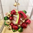 thumbnail image 4 of Parrot Toy Bright Color Iron Bells Bird Toy Colorful Chewing Hanging Cage Bite Pendant For Macaws Parakeet, 4 of 9