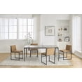 thumbnail image 3 of Modern Minimalist Dining Chairs - 2-Pack with Metal Base & Upholstered Linen, 3 of 18
