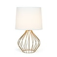 thumbnail image 2 of Simple Designs LT2086-WOC Geometrically Wired Table Lamp, White & Copper, 2 of 2