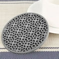 thumbnail image 3 of Chendee 8Pcs 10Cm Silicone Coasters Drinks Cup Mat Pad Non-Slip For Coffee Kitchen Table,Gray, 3 of 9