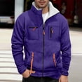 thumbnail image 2 of Men's Winter Jacket Thick Thermal Warm Lined Coat Color: Dark Purple Size: XXXXXL, 2 of 5