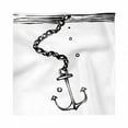 thumbnail image 1 of Anchor Decorative Napkins Set of 4, Nautical Themed Monochrome Illustration with Chains and Sinking Anchor Naval, Silky Satin Fabric for Brunch Dinner Party, 18", Black and White, by Ambesonne, 1 of 2