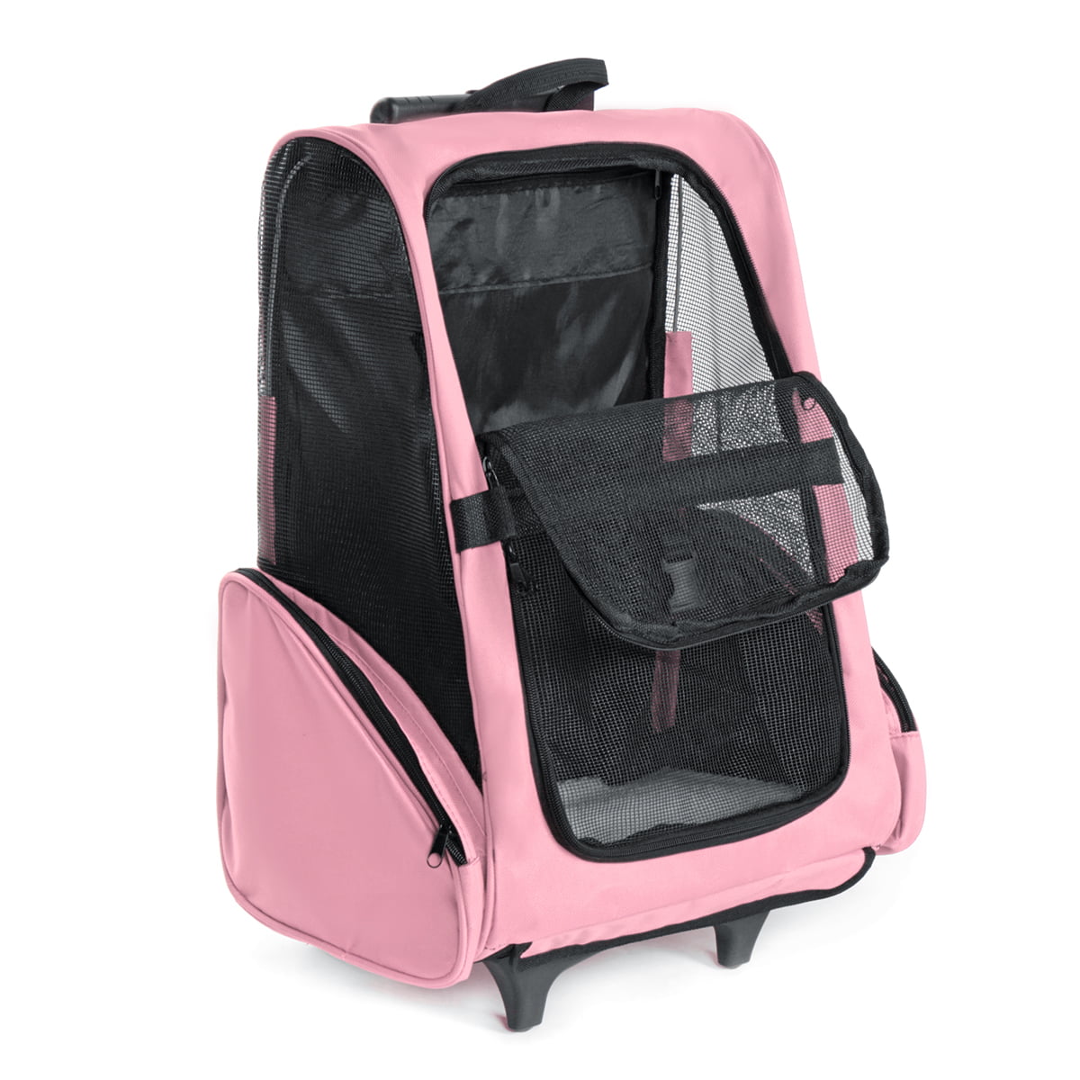 Breathable Rolling Pet Travel Carrier with wheels Large Capacity Pet