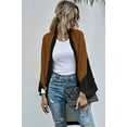 thumbnail image 2 of LinYooLi Women's Chunky Cardigan Fall Oversized Open Front Color Block Batwing Long Sleeve Knit Sweaters Cardigan Wrap, 2 of 5