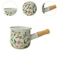thumbnail image 6 of deevoka Enamel Milk Pot Heating Milk Melting Butter Nonstick Butter Warmer RV Travel, 6 of 9