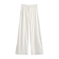 thumbnail image 4 of DHFJKG Flowy Wide Leg Pants For Women Lace Trim Palazzo Drawstring Elastic Waist Pants With Pockets Summer Beach Vacation Clothes Leisure Trousers, 4 of 4