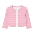 thumbnail image 4 of VBVC Women's Floral Print Cropped Cardigan , Ladies' 3/4 Sleeve Open Front Bolero Shrug , Lightweight Summer Dress Cover Up Top For Women, Pink , S-2XL, 4 of 7