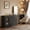 Black, variant on Fnova 78" Corner Vanity Desk with 3 Drawers, Modern Makeup Vanity Desk with Extendable Table & Reversible Cabinet for Bedroom, White (Without Mirror)