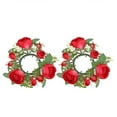 thumbnail image 2 of Sunjoy Tech 2Pcs Candlestick Garland Lifelike Candle Holder Wreath Long-lasting Artificial Wreath for Home Party Decoration, 2 of 8