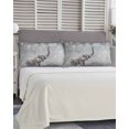 thumbnail image 5 of Gray Elephants Pillow Covers King Size, Modern Vintage Elephants Blowing Bubbles Soft Bed Throw Pillowcases Breathable Cooling Long Lumbar Body Pillow Sham Cover for Bed Sofa 20''x40'', 5 of 7