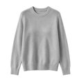 thumbnail image 4 of Edvintorg Womens Sweater Long Sleeve Loose Knit Sweaters Crew Neck Casual Pullover Top Plus Size Fashion Clothing Gray XXXL, 4 of 7