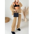 thumbnail image 4 of PRETTYGARDEN Women's 2 Piece Outfits Knit Matching Lounge Sets Long Sleeve V Neck Cardigan Sweaters Wide Leg Pants Tracksuits, 4 of 10