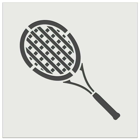 Tennis Racket Racquet Sports DIY Cookie Wall Craft Stencil - 5.5 Inch