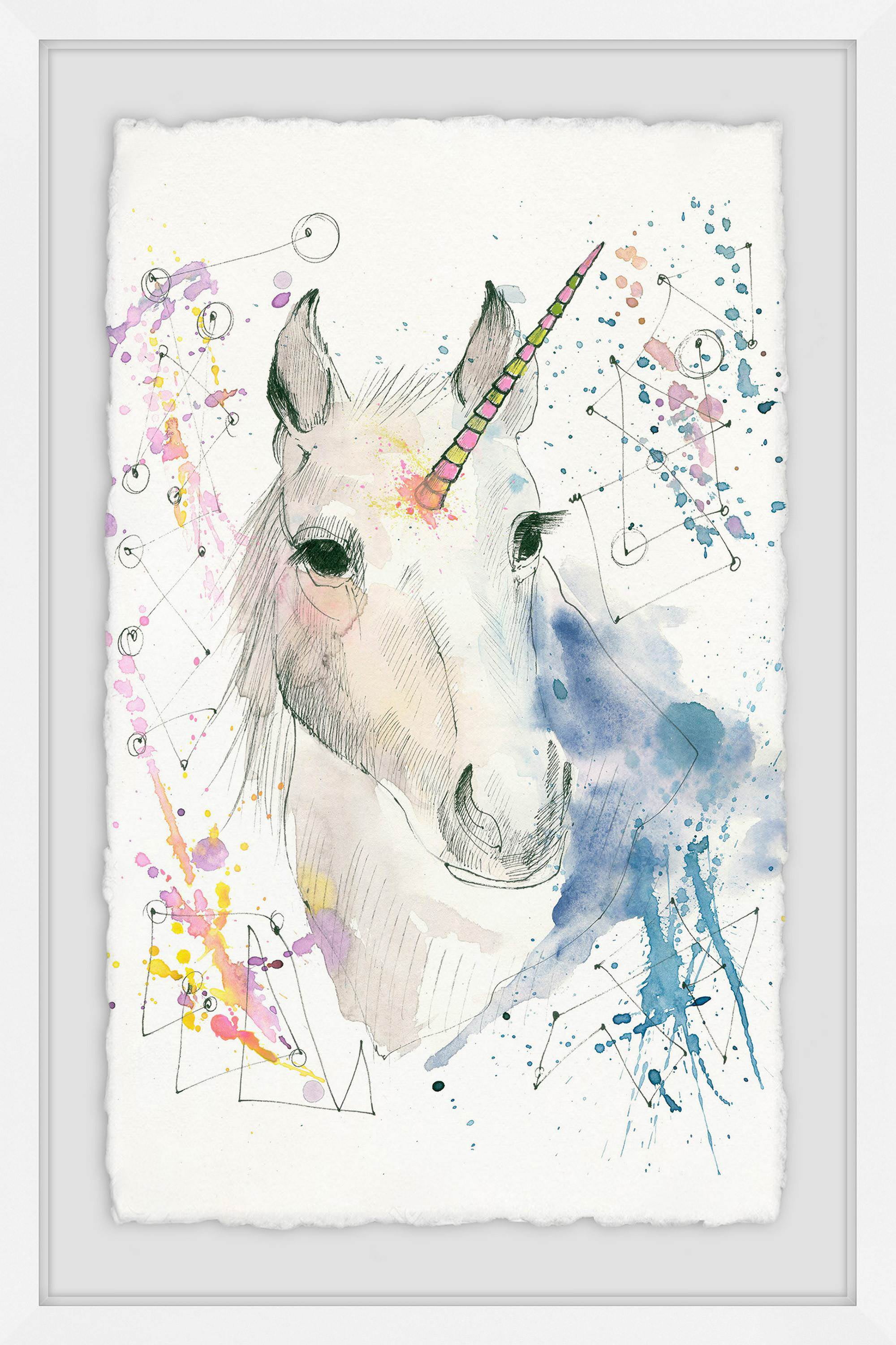 Fantasy Unicorn Framed Painting Print