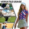 thumbnail image 6 of Aplkyhs Patriotic Star Matching Golf Shirts for Couple with Collar Women's Matching Hawaiian Golf Shirt for Couple Moisture Wicking Quick Dry for Yoga or Daily Wear Fit Plain, 6 of 7