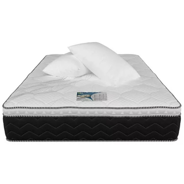 Original Serta | Colchón Matrimonial Serta Support Foam + 2 Almohadas Bleden Hipoalergénicas