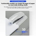 thumbnail image 3 of Deli Swing-Arm Swivel Stapler, 360 Degree Rotate Desktop Staplers,50 Sheet Capacity,White, 3 of 8