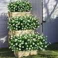 thumbnail image 5 of 6 Bundles Artificial Flowers UV Resistant Realistic Faux Plants Fake Flowers for Outdoor Porch Planters, Spring Summer Home Living Room Office Garden Decorations (Multi-color-Eucalyptus), 5 of 8
