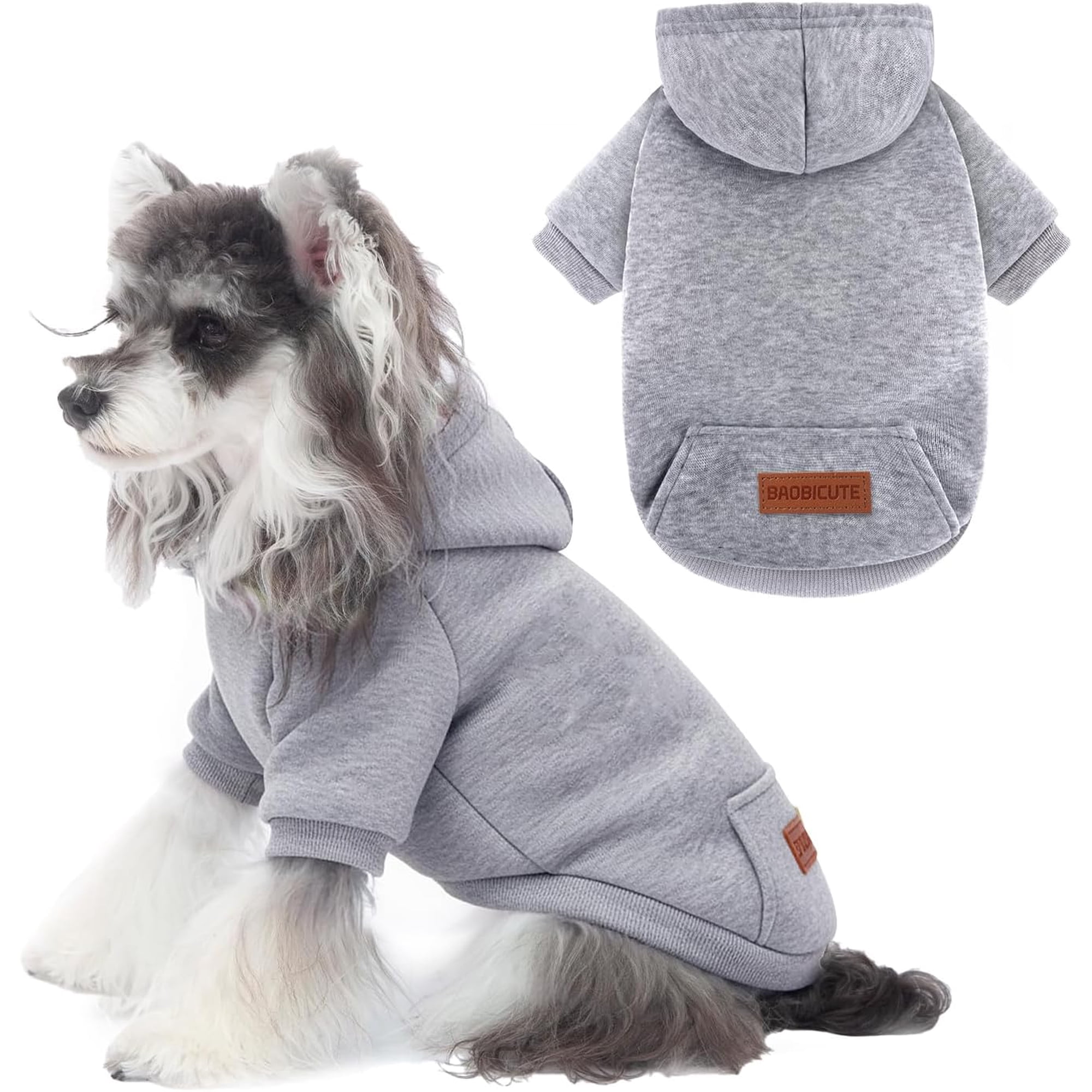 1 Pack Dog Hoodie Warm Hood Dog Sweater Cold Weather Small Dogs Sweatshirt Comfort Pet Clothes for Small Medium Dogs with Pockets Cats Chihuahua Clothes for Male Female Girl Boy Sporty Daily Wear