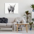 thumbnail image 3 of Stupell Industries Rustic Lodge Highland Cow in Charcoal Canvas Art, 30 x 24, by Leah Noel Art, 3 of 8