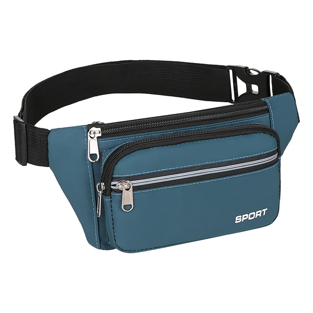 Nylon Messenger Bag Large Capacity Adjustable Waist Belt for Travel & Exercise, Small Fabric Bags for Phone & Essentials