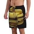 thumbnail image 2 of Fotbe Yellow White-Lipped Pit Viper Trajes de Baño Estampados para Hombre, Shorts de Verano de Secado Rápido, Ropa de Playa, Bañadores-Small, 2 of 6
