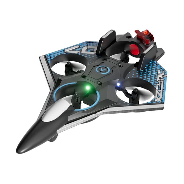 Aviones RC de espuma para niños, planeadores RC con luz, listos para volar azul
