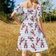 thumbnail image 5 of Vestido de verano de manga corta con diseño moderno en blanco y negro y círculos descentrados para mujer, vestido de fiesta, vestido de noche para mujer., 5 of 7