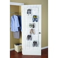 thumbnail image 5 of Mainstays 24 Pocket Clear Over the Door Non Woven Closet Shoe Organizer Shelf - Arctic White, 5 of 11