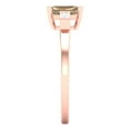 thumbnail image 3 of Three-Stone Engagement Ring for Women - 0.8ct Yellow Moissanite in 18K Rose Gold Promise Ring, 3 of 6