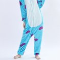 thumbnail image 2 of Pijama de una pieza con cremallera y botones de Sully para parejas, de Mike, de Anime Monster Kigurumis, para mujer y hombre, para Halloween, para el hogar, de invierno, unisex, 2 of 5