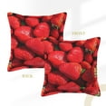 thumbnail image 3 of Bingfone Decorative Pillow Covers 18"X18" Strawberry Red Couch Pillow Cases Modern Farmhouse Covers For Couch Sofa Bed, 3 of 9