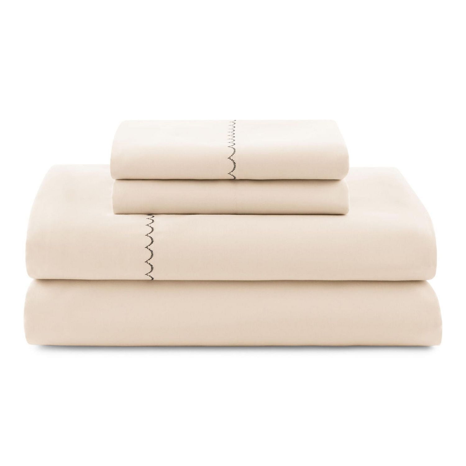 Mainstays Soft Touch Bed in a Bag 11-Piece Tan/Black Comforter Set with Sheets, Queen