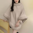 thumbnail image 4 of YYDGH Women's Fashion Fuzzy Shawl Faux Fur Collar Trim Warm Wrap Cape Soft Comfort Thermal Shawl Winter Outwear, 4 of 5