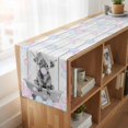 thumbnail image 6 of Table Runners 72 Inches Long Dress Scarves, Grey Yak Farmhouse Kitchen/Dining Table Runner, Coffee Tablerunners, Pink Blue Bubbles Bathtub Vintage Wooden 18x72 Inch, 6 of 9