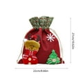 thumbnail image 3 of Christmas Gift Bags Christmas Decoration Items, Linen Apple Bags, Candy Bags, Cartoon Pattern Gift Bags, Christmas Bags, Small Storage Bags Small Gift Bags, 3 of 6