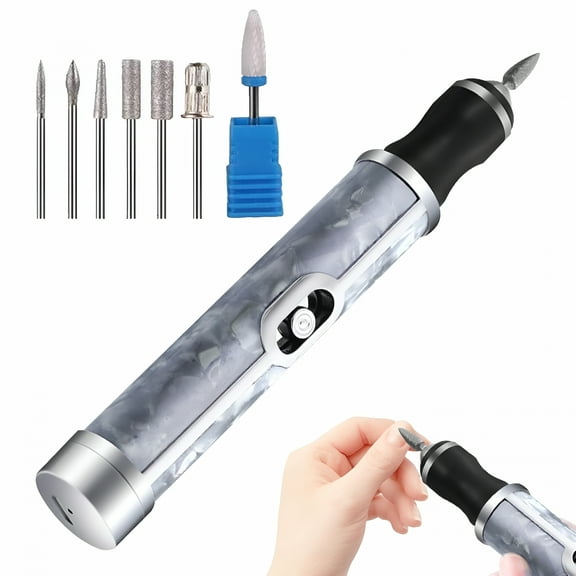 FACEGA Cordless Electric Toe Nail Grinder Kit for Thick Nails, 4 Speeds Nail File - Shaping & Polishing