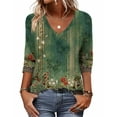 thumbnail image 7 of Zeagoo 3/4 Length Sleeve Womens Work Blouses V Neck Casual Fashion Tops, 7 of 7
