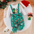 thumbnail image 4 of ENFLASH Newborn Baby Boy Christmas Outfit My 1st Christmas Romper Long Suspender Pants Xmas Hat Fall Winter Clothes, 4 of 13