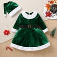 thumbnail image 2 of LNMQLPDBS Christmas Dresses for Girls Christmas Dress Tween Christmas Toddler Girls 2t-3t Maternity Cocktail Dress White Church Dress Girl Clothes, Green 4-5 Years, 2 of 9
