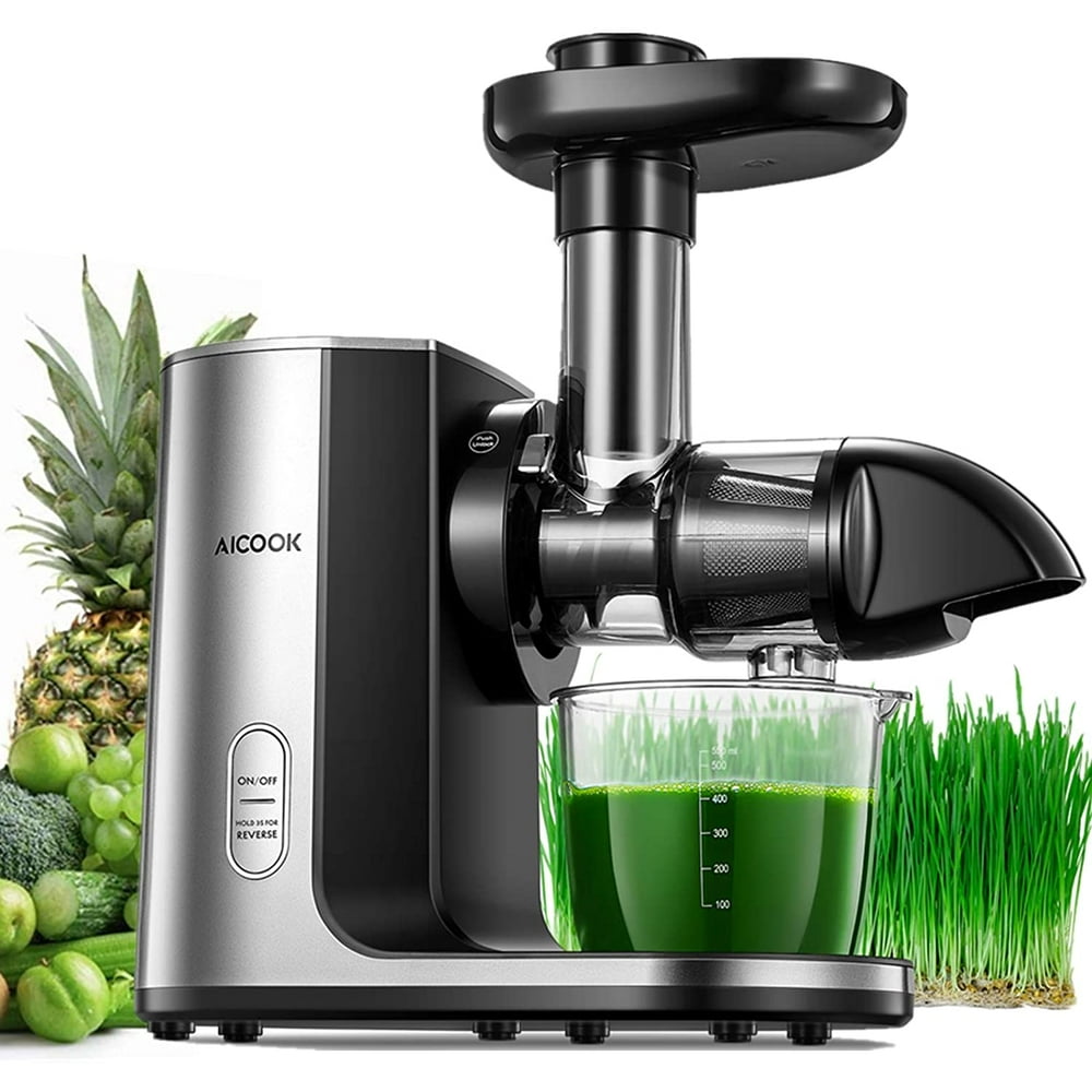 AICOOK Juicer Machines, Cold Press Masticating Juicer with Quiet Motor