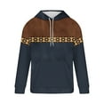 thumbnail image 4 of Timoontee Men's Fall Winter Thermal Warm Hooded Sweatshirts Vintage Long Sleeve Print Pullover Tops Kangaroo Pocket Casual Sports Hoodies Navy XL, 4 of 4