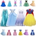 thumbnail image 2 of Vestido de princesa Elsa Anna para niñas, disfraz de Cenicienta, Blancanieves, Aurora, Sofía, Rapunzel, para Halloween, fiesta de cumpleaños infantil, 2 of 5