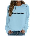 thumbnail image 1 of TINZ Femmes Quotidien Maison Extérieur Entraînement Manches Longues Col Rond T-Shirt Haut Chandail Imprimé Blouse de Rue Mode Urbaine Dames Shorts Ensembles Lingerie Légère Chandails Légers Femmes, 1 of 4