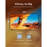 VANKYO Projector Screen 120 inches 16:9 Portable Indoor Outdoor Projection