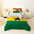 thumbnail image 4 of Manfei Ghana Flag Twin Comforter Sets,Red Yellow Green Bedding Set,Light Gray Reversible,2-Piece,1 Comforter and 1 Pillowcase, 4 of 7